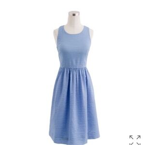 J. Crew Sleeveless Light Blue Textured Midi Dress NWT